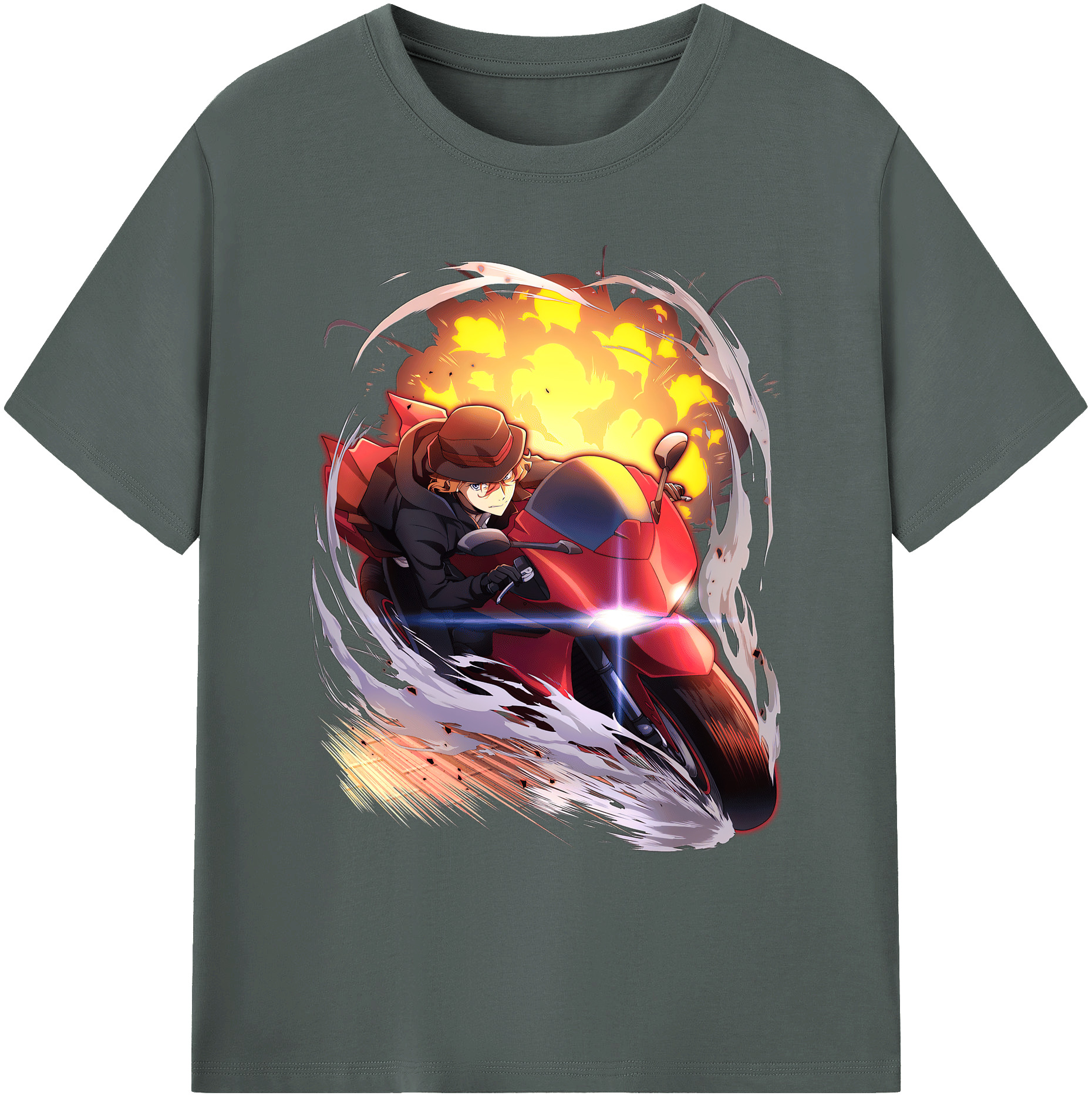 （画像用） 文豪ストレイドッグス Bungo Stray Dogs 綿100％ メンズ半袖Tシャツ｜肌触りやわらか＆通気性